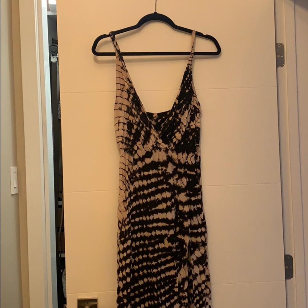 Blue life maxi slit dress